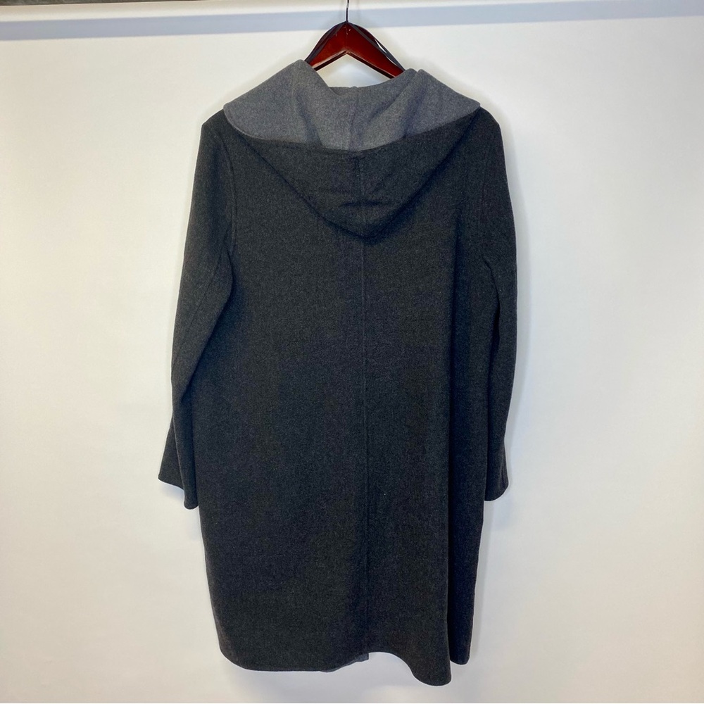 Uniqlo grey wool blend hooded coat - Picture 5 of 10